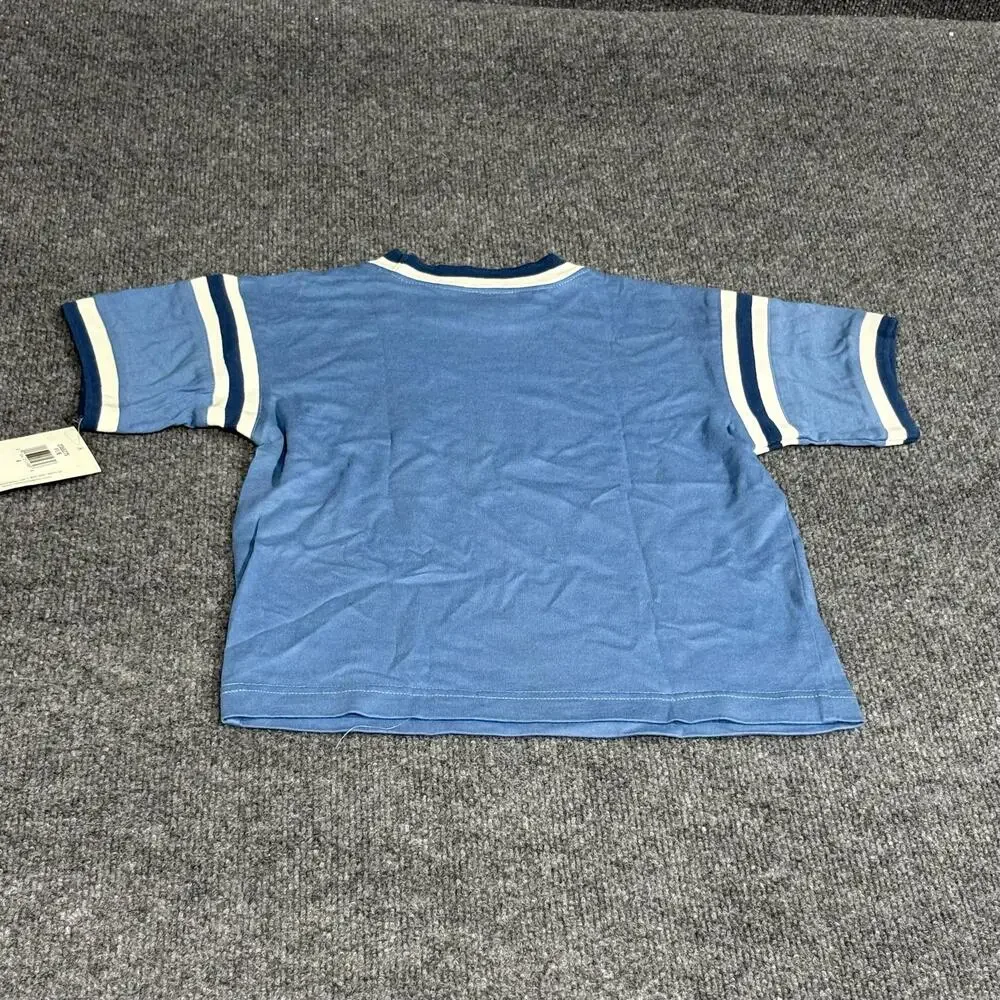 OshKosh B'gosh Shirt Boys 4 Blue Ringer Rhino Lake Sports Camp Graphic Tee